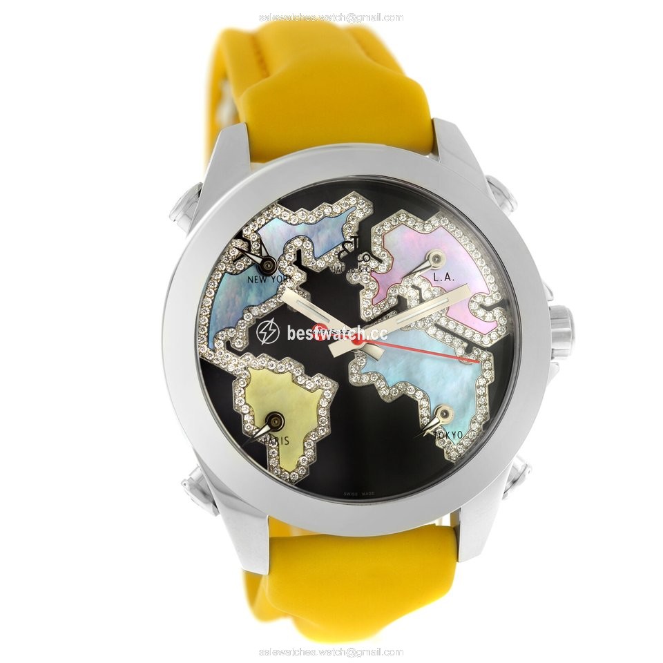 Jacob & Co. Five Time Zone Mens watch Unisex Quartz Steel JC-M122