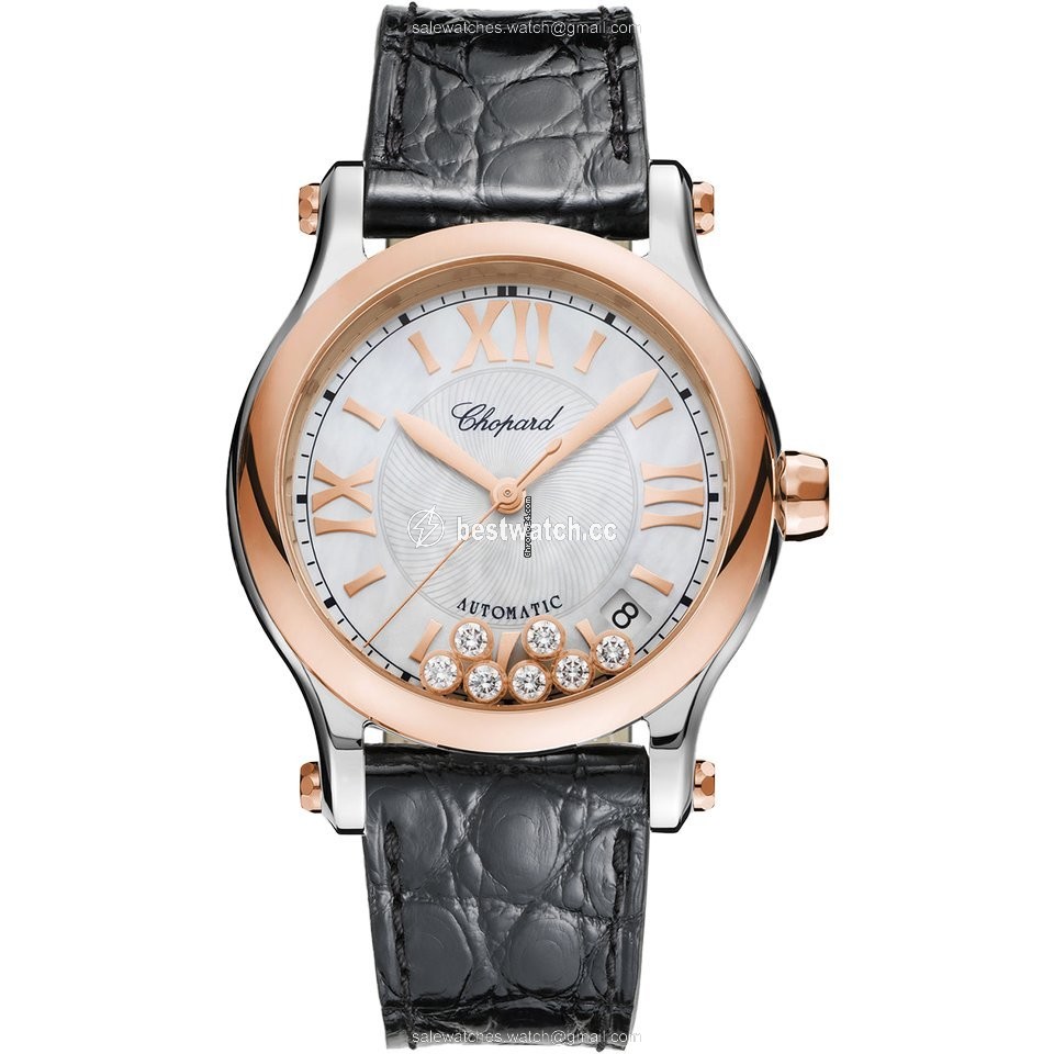 Chopard Happy Sport Womens watch Automatic Gold Steel 278559-6008