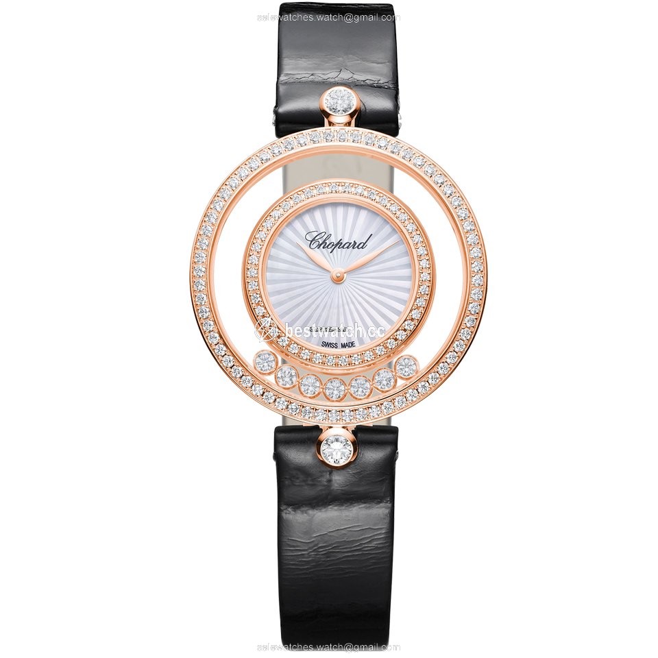 Chopard Happy Diamonds Womens watch Quartz Rose gold 209426-5201
