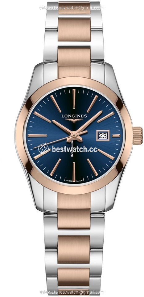 Longines Conquest Classic Womens watch Quartz Gold Steel L2.286.3.92.7