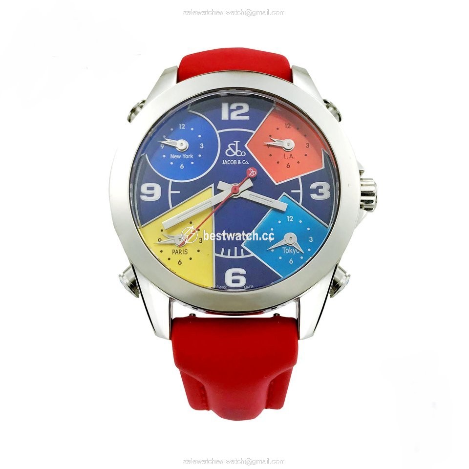 Jacob & Co. Five Time Zone Mens watch Unisex Quartz Steel JCM-55