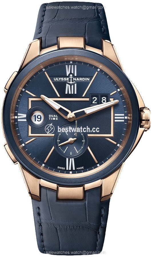 Ulysse Nardin Executive Dual Time Mens watch Unisex Automatic Rose gold 242-20 43