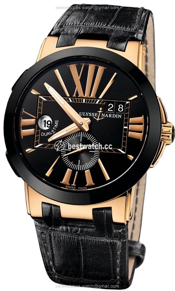 Ulysse Nardin Executive Dual Time Mens watch Unisex Automatic Rose gold 246-00 42