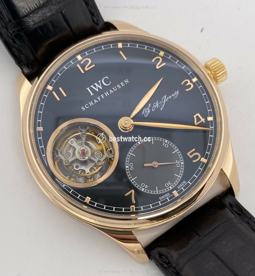 IWC Portuguese Tourbillon Mens watch Unisex Manual winding Rose gold IW544705
