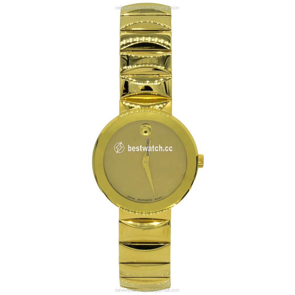 Movado Sapphire Womens watch Quartz Gold Steel 0607049