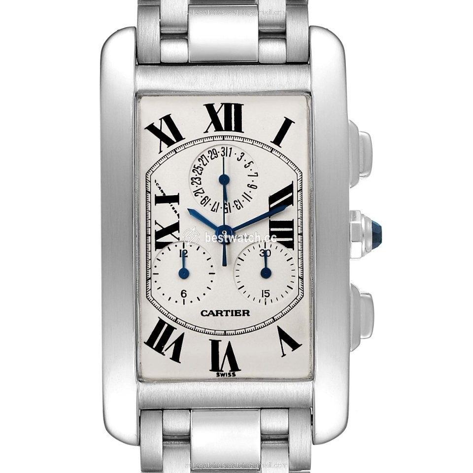 Cartier Tank Americaine Mens watch Unisex Quartz W26033L1
