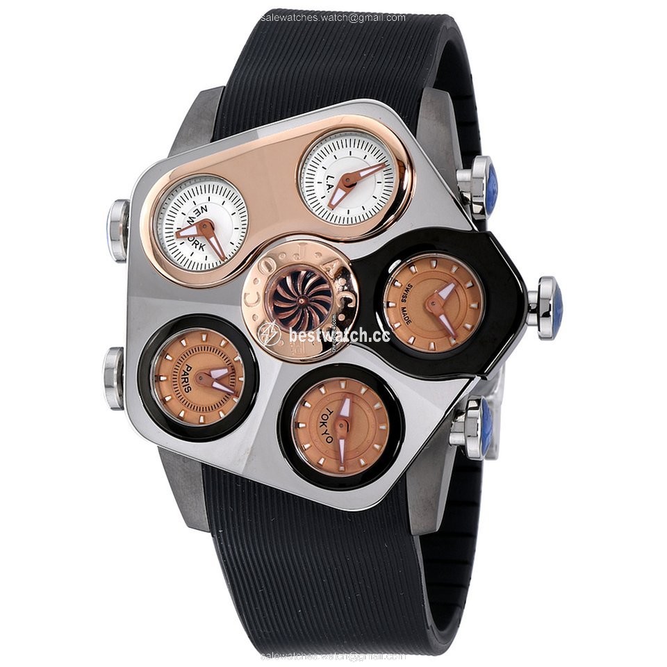 Jacob & Co. Five Time Zone Mens watch Unisex Quartz Rose gold GR3-14