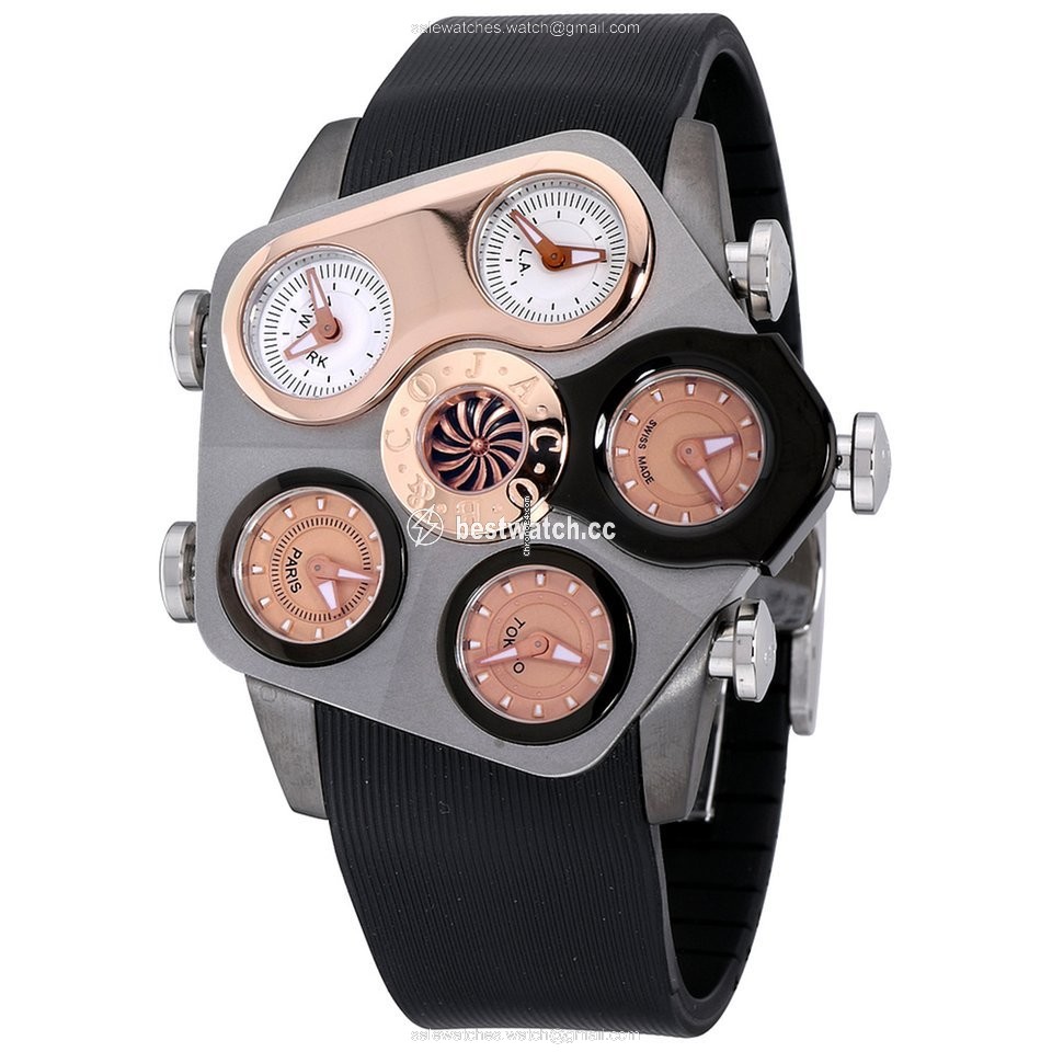 Jacob & Co. Five Time Zone Mens watch Unisex Quartz Steel GR3-15