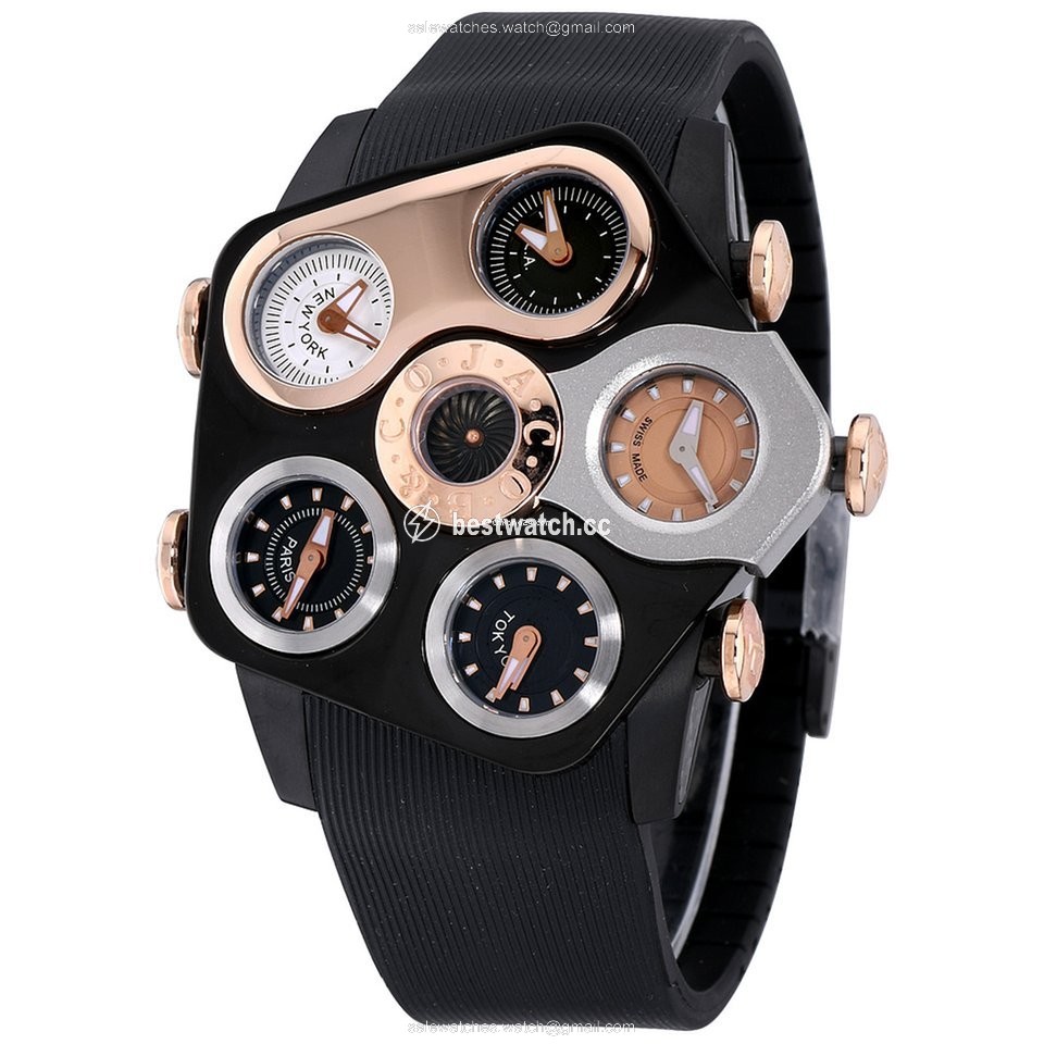 Jacob & Co. Five Time Zone Mens watch Unisex Quartz Rose gold GR1-24