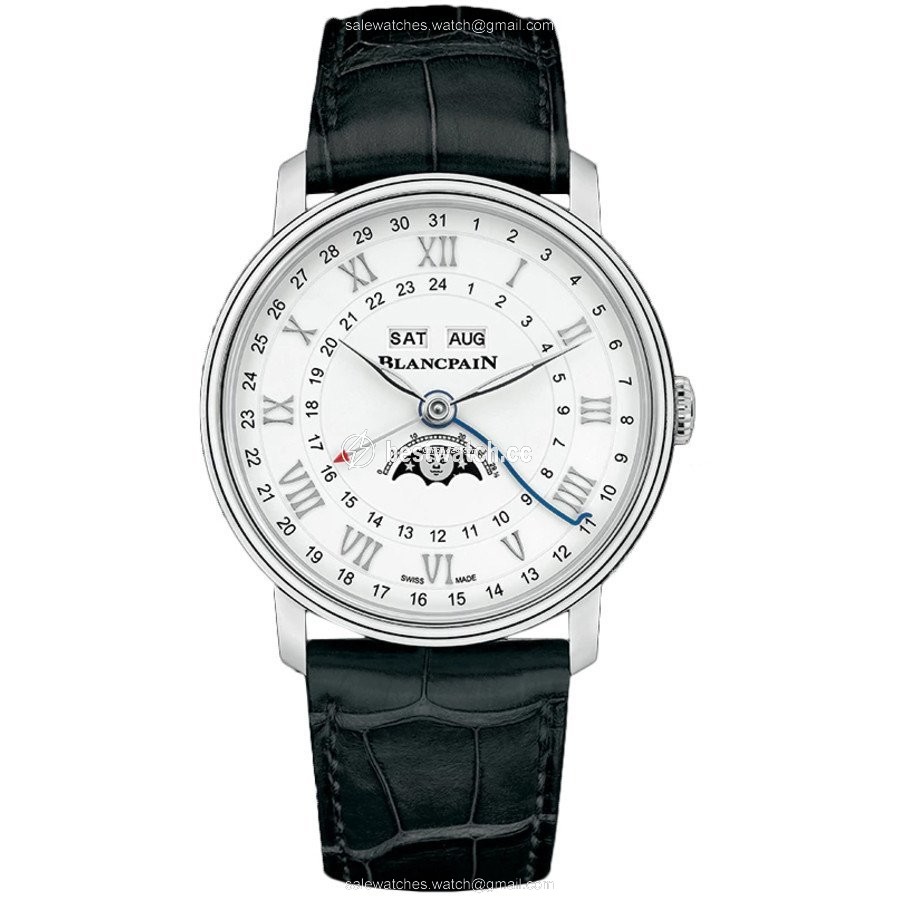 Blancpain Villeret Quantieme Complet Mens watch Unisex Automatic Steel 6676-1127-55B