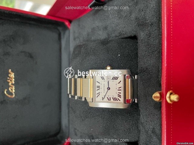 Cartier Tank Francaise Mens watch Unisex Quartz Gold Steel W51012Q4