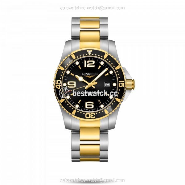 Longines HydroConquest Mens watch Unisex Quartz Gold Steel L3.740.3.56.7