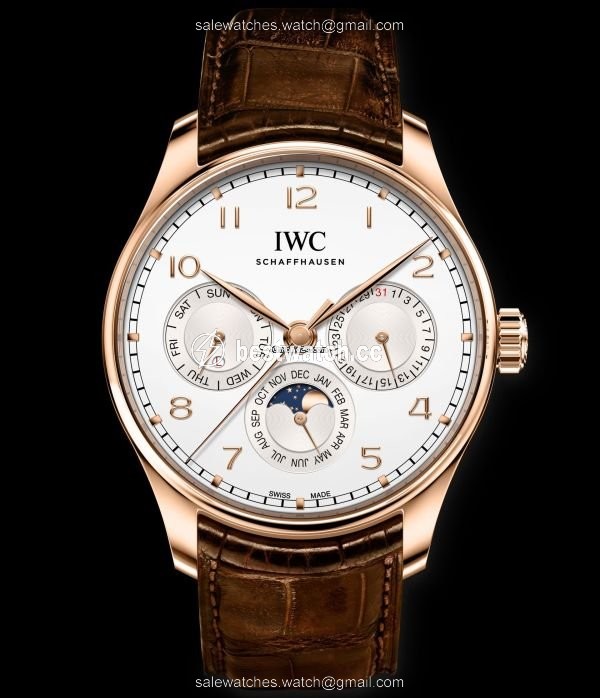 IWC Portuguese Perpetual Calendar Mens watch Unisex Automatic Red gold IW344202