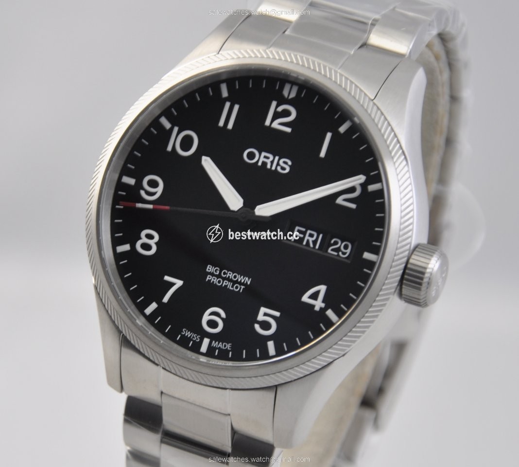 Oris Big Crown ProPilot Day Date Mens watch Unisex Steel 01 752 7698 4194-Set MB