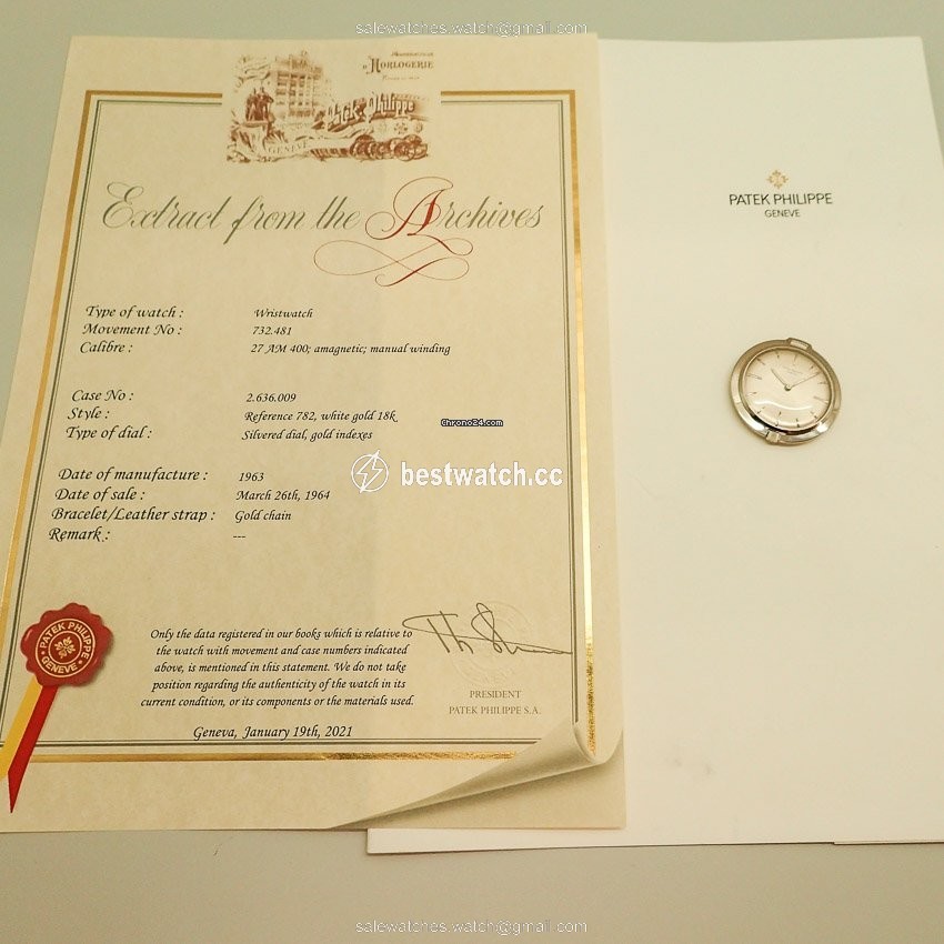 Patek Philippe Mens watch Unisex Manual winding White gold 782