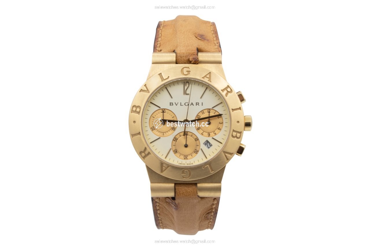 Bulgari Diagono Mens watch Unisex Quartz Yellow gold CH 35 G