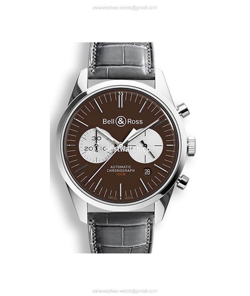 Bell & Ross Vintage Automatic Steel BRG126-BRN-ST SCR2