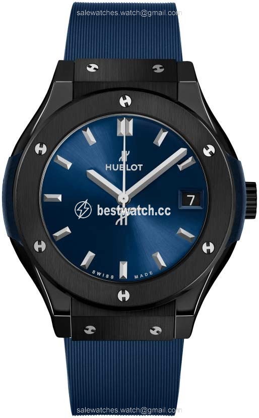 Hublot Classic Fusion Blue Womens watch Quartz Ceramic 581.cm.7170.rx Ceramic Blue