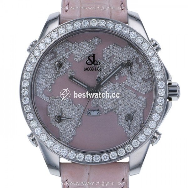 Jacob & Co. Five Time Zone Quartz Steel JC-47SPD