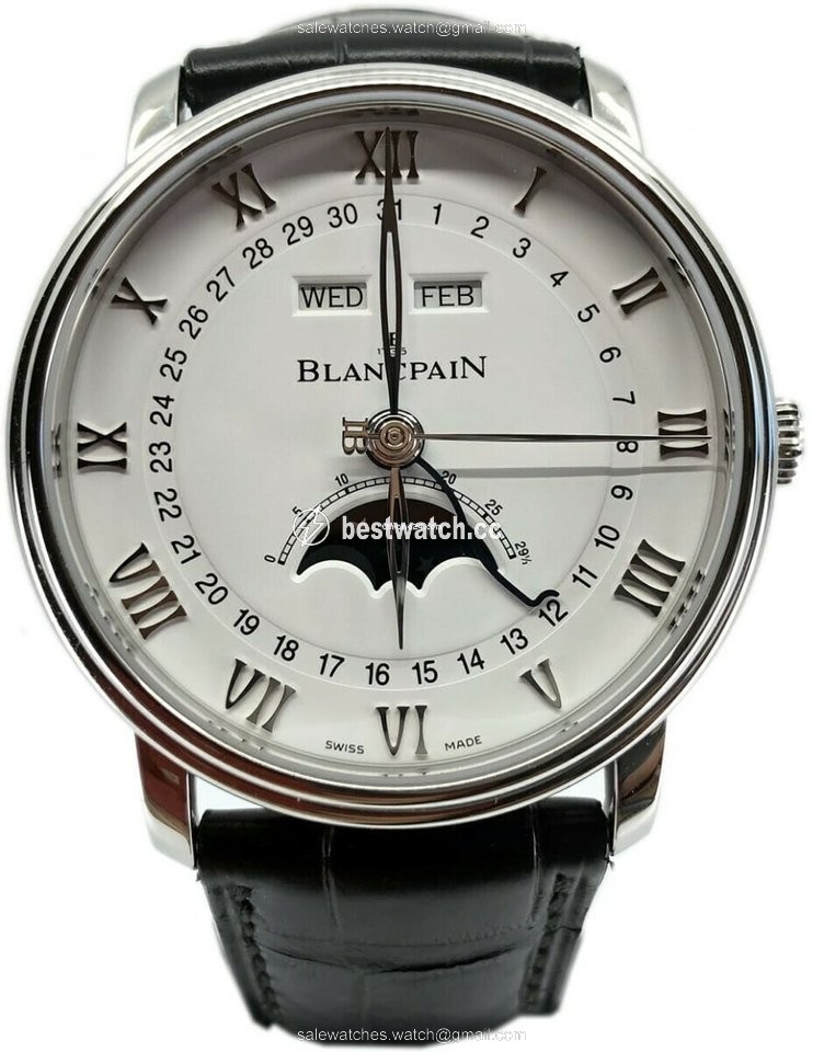 Blancpain Villeret Quantieme Complet Mens watch Unisex Automatic Steel 6654 1127 55B
