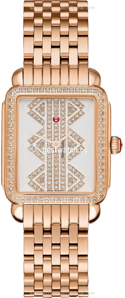 Michele Deco Womens watch Quartz Rose gold MWW06I000021