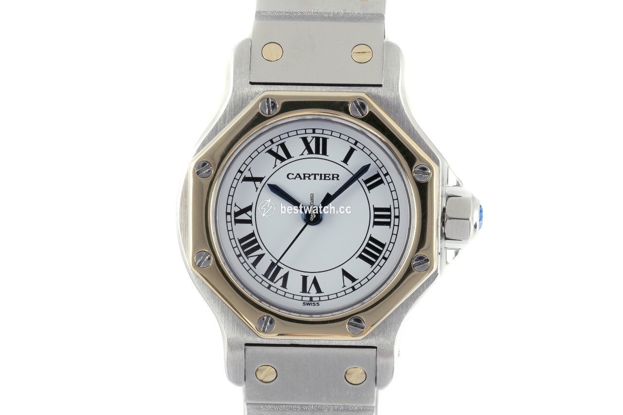 Cartier Santos Womens watch Automatic Gold Steel 09078