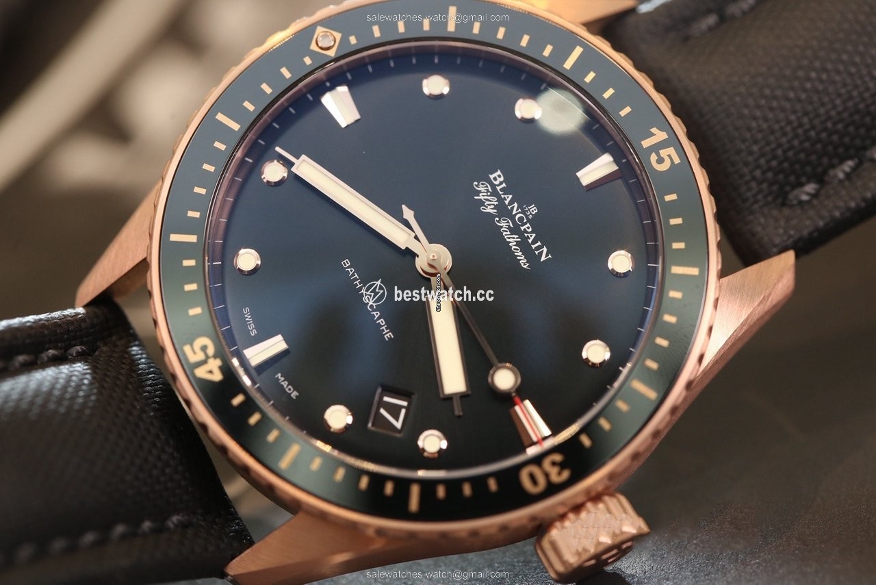 Blancpain Fifty Fathoms Bathyscaphe Mens watch Unisex Automatic Rose gold 5000-36S30-B52 A