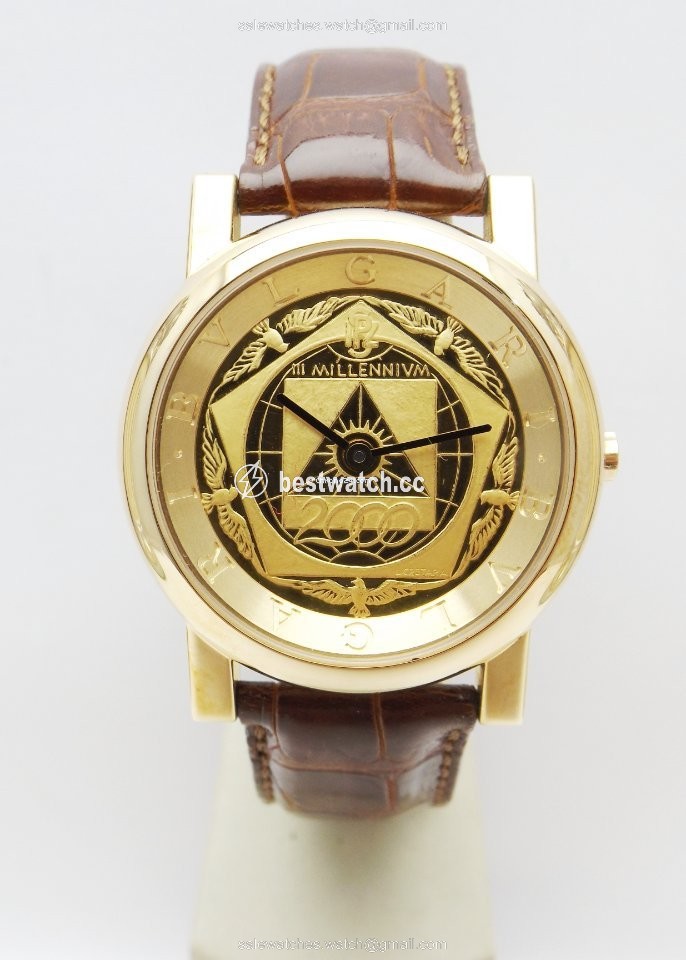 Bulgari Mens watch Unisex Automatic Yellow gold AT35GL