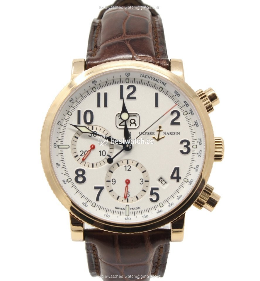 Ulysse Nardin Marine Chronograph Mens watch Unisex Automatic Rose gold 516-22