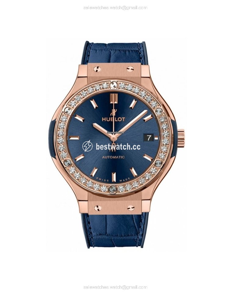 Hublot Classic Fusion Blue Mens watch Unisex Automatic Rose gold 565.OX.7180.RX.1204