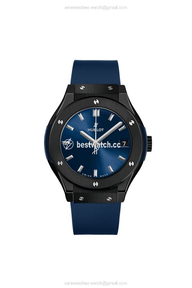 Hublot Classic Fusion Blue Mens watch Unisex Quartz Ceramic 581.CM.7170.RX