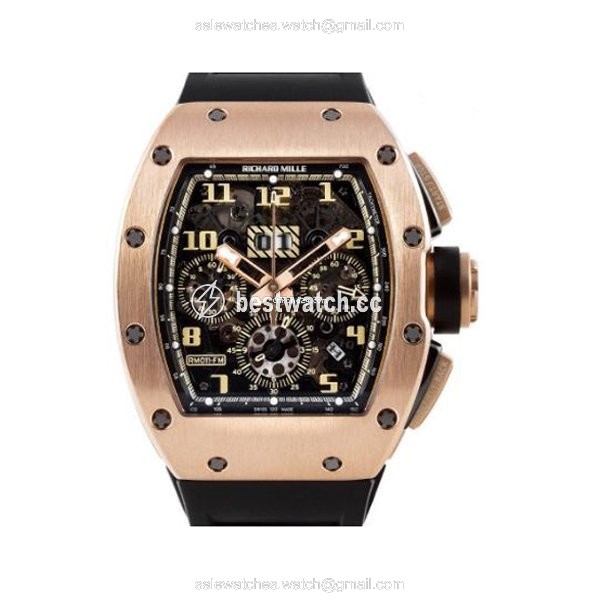 Richard Mille RM 011 Mens watch Unisex Automatic Rose gold RM011 Ivory