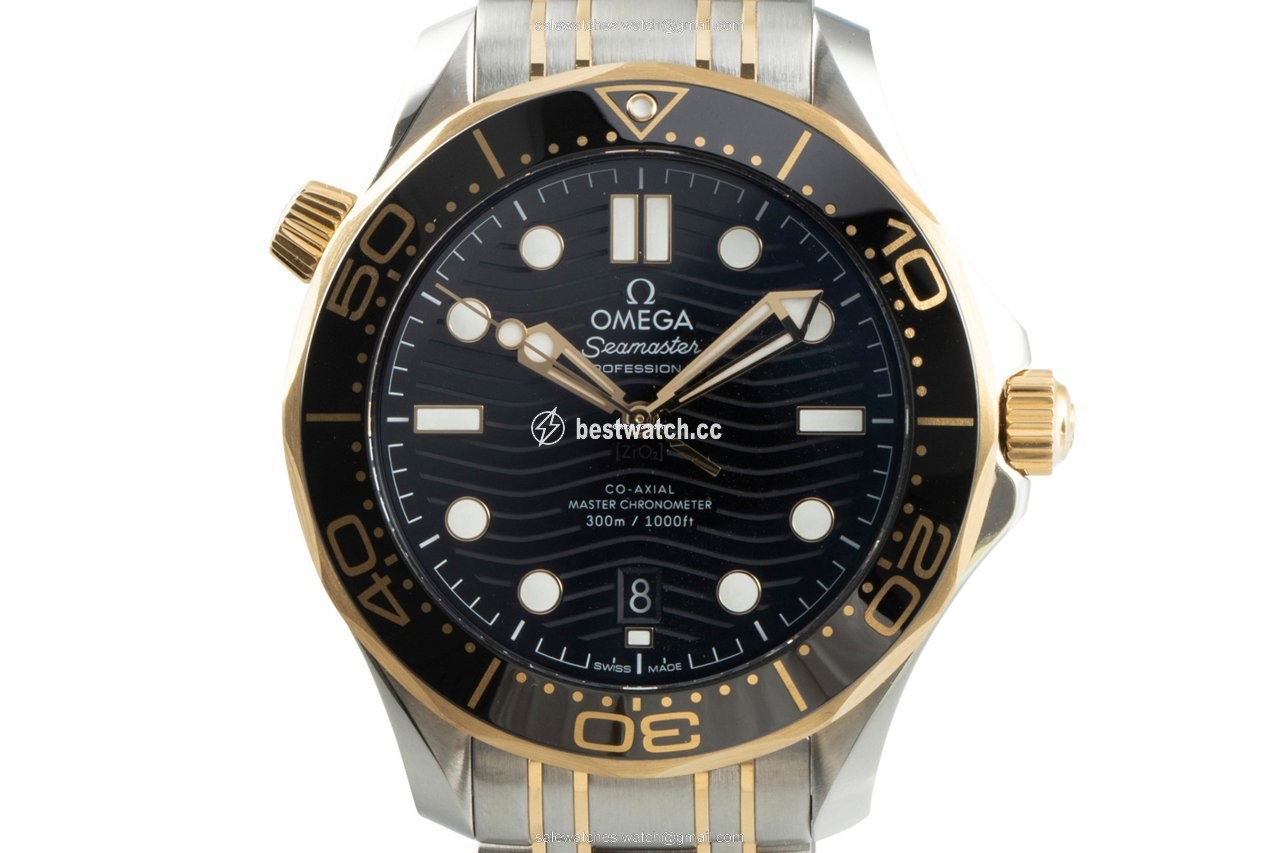 Omega Seamaster Diver 300 M Mens watch Unisex Automatic Gold Steel 210.22.42.20.01.001