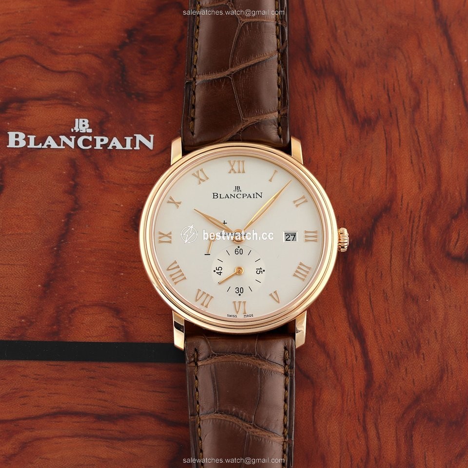 Blancpain Villeret Ultra-Slim Mens watch Unisex Manual winding Rose gold 6606-3642-55b