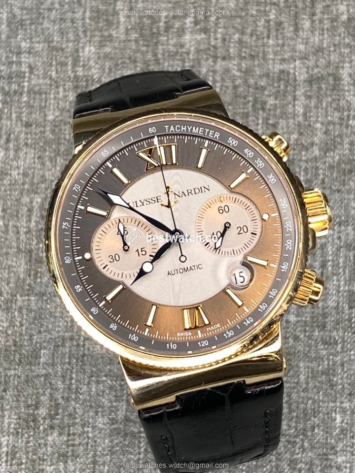 Ulysse Nardin Marine Chronograph Mens watch Unisex Automatic Rose gold 356-66 319