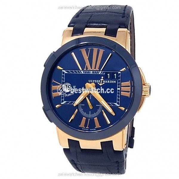 Ulysse Nardin Executive Dual Time Mens watch Unisex Automatic Rose gold 246-00 43