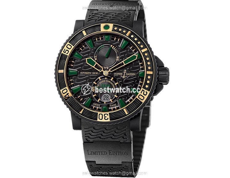 Ulysse Nardin Diver Black Sea Mens watch Unisex Automatic Gold Steel 263-92LE-3C 928-RG
