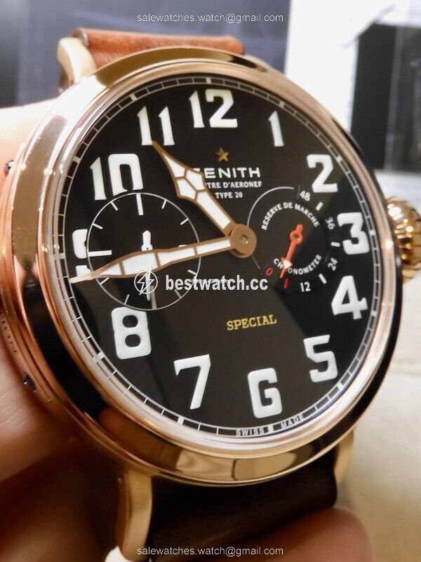 Zenith Pilot Manual winding Rose gold 18.2420.5011 21.C723