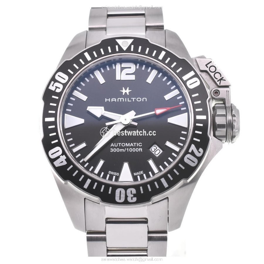 Hamilton Khaki Navy Frogman Mens watch Unisex Automatic Steel H77605135