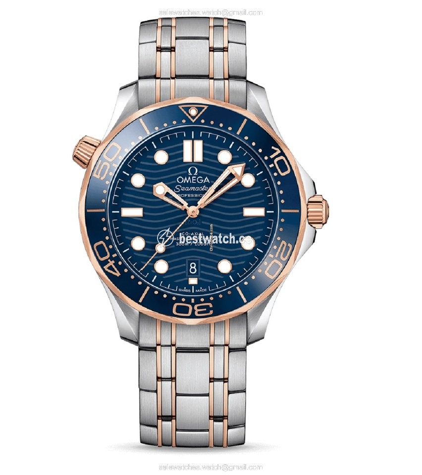 Omega Seamaster Diver 300 M Mens watch Unisex Automatic Gold Steel 210.20.42.20.03.002