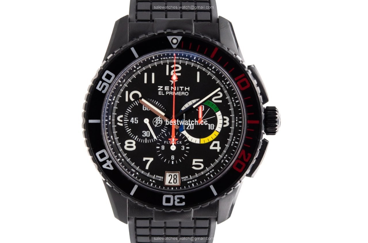 Zenith El Primero Stratos Flyback Mens watch Unisex Automatic Titanium 24.2063.405 21.R515