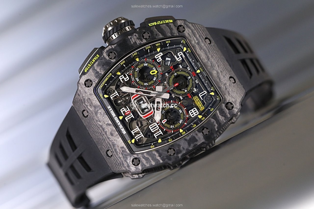 Richard Mille RM 011 Mens watch Unisex Automatic Titanium Richard Mille RM11-03 CARBON NTPT