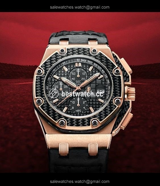 Audemars Piguet Royal Oak Offshore Chronograph Mens watch Unisex Automatic Rose gold 26030RO.00.D001IN.01 26030RO.OO.D001IN.01