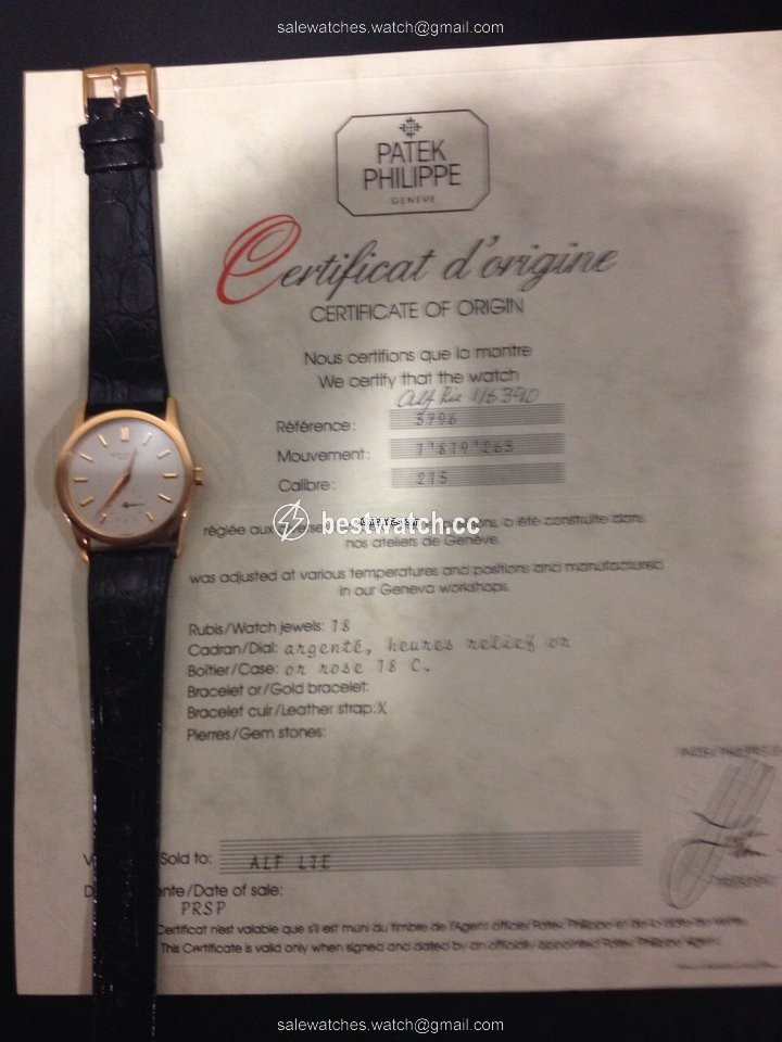 Patek Philippe Calatrava Mens watch Unisex Manual winding Rose gold 3796