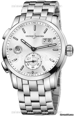 Ulysse Nardin Dual Time Mens watch Unisex Automatic Steel 3343-126-7.91
