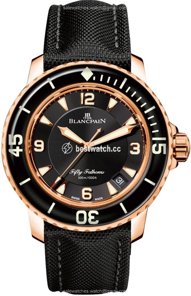 Blancpain Fifty Fathoms Mens watch Unisex Automatic Rose gold 5015-3630-52b
