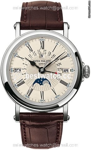 Patek Philippe Perpetual Calendar Mens watch Unisex Automatic White gold 5159G