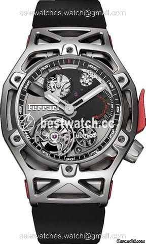 Hublot Techframe Ferrari Tourbillon Chronograph Mens watch Unisex Manual winding Titanium 408.NI.0123.RX