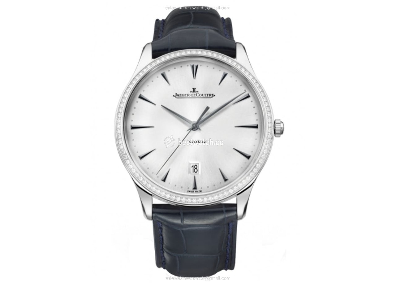 Jaeger-LeCoultre Master Ultra Thin Date Mens watch Unisex Automatic White gold Q1283501