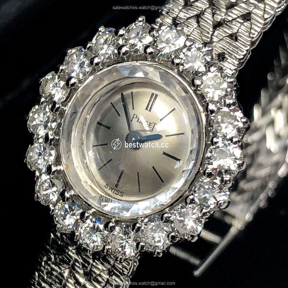 Piaget Womens watch Manual winding White gold 1970s Piaget 18kt 2.25 Diamond Bracelet Watch